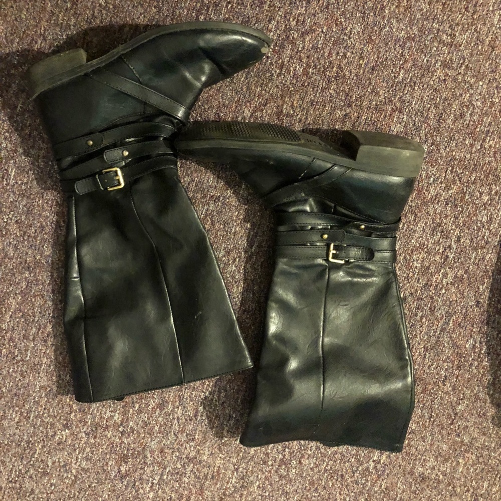 Black tall boots
